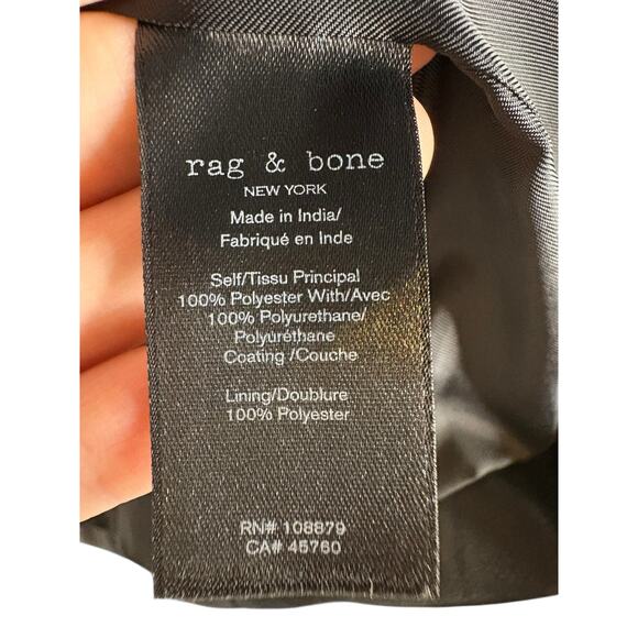 Rag & Bone Drew Faux Leather Blazer Jacket Modern Classy Edgy Rocker Motto Sz 2 - Picture 4 of 8